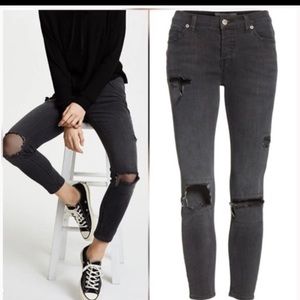 Free People fishnet skinny jean
